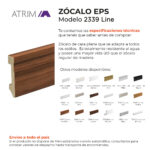 Zócalo de EPS Atrim Line 70 mm PVC Cacao Mate - Imagen 2