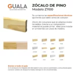 Zócalo de Pino Kflooring Curvo 69 mm Natural - Imagen 2