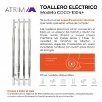Toallero Electrico Seca Toallas Atrim Coco 1007 22X48x35 Acero Brillante