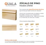 Zócalo de Pino Kflooring Moldurado 69 mm Natural - Imagen 2
