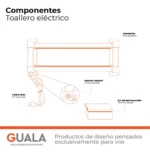 Toallero Eléctrico Atrim Cubic 48x22 cm Acero Inoxidable - Imagen 4