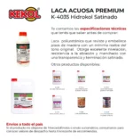 Laca de Base Acuosa Hidrokol Kekol Botella 1 l Satinado - Imagen 2