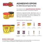 Adhesivo Epoxi Bicomponente Kekol Pote 1 kg - Imagen 2