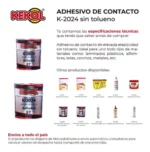 Adhesivo de Contacto Sin Tolueno Adhekol Kekol Lata 750 gr - Imagen 2