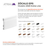 Zócalo de EPS Atrim Extra Line 100 mm PVC Negro Mate - Guala Soluciones  Decorativas