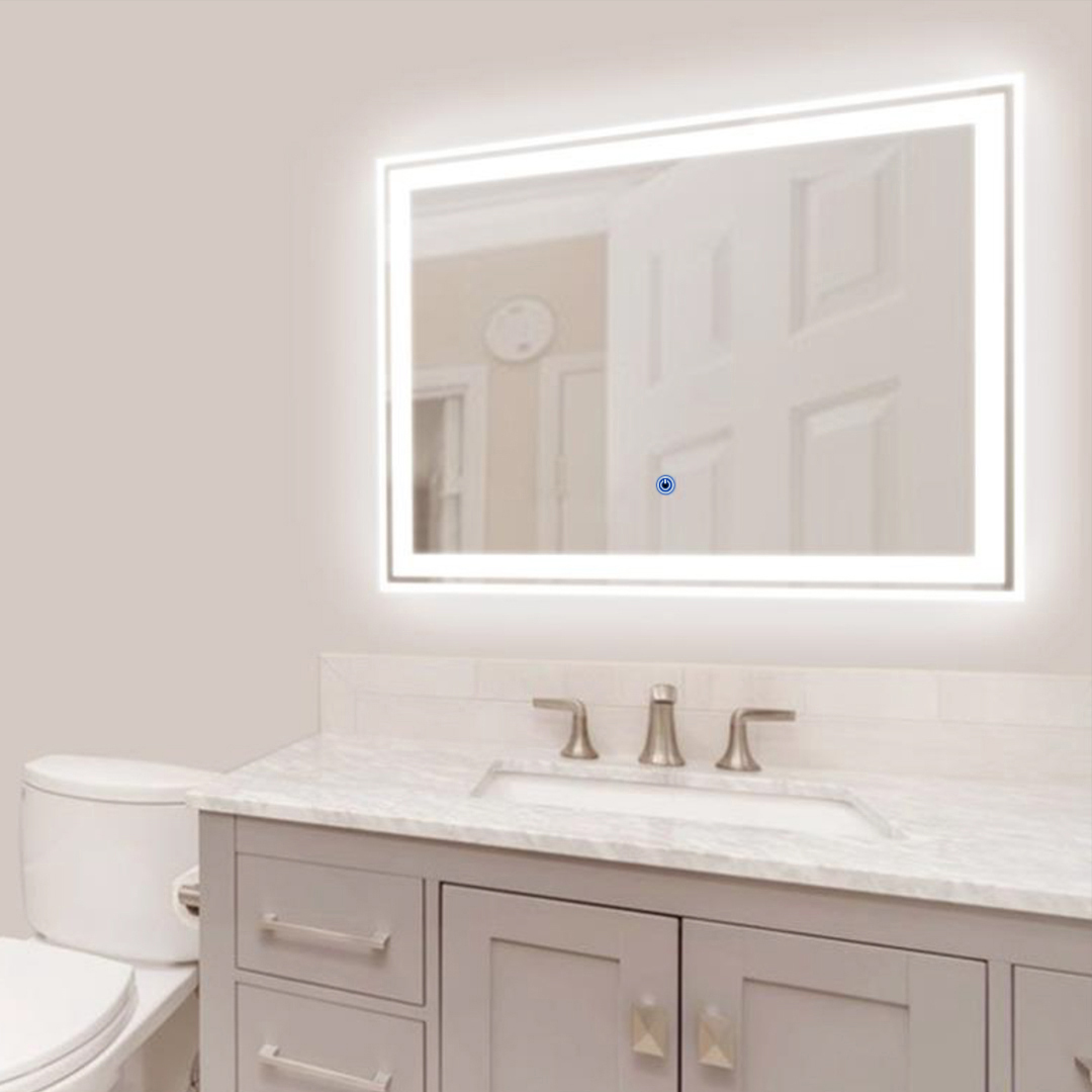 Espejo Luz Led 80 X 60 Cm Touch Vertical De Baño