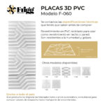 Placas 3D PVC Frigg 50x50 cm PVC Blanco - Imagen 2
