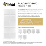 Placas 3D PVC Frigg 50x50 cm PVC Blanco - Imagen 2