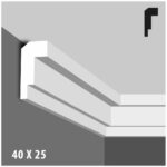 Moldura Decorativa 40x25 mm EPS Blanco Tira 2 m - Imagen 3