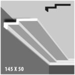 Moldura Contemporánea 50x145 mm EPS Blanco Tira 2 m - Imagen 3