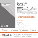 Moldura Contemporánea 15x75 mm EPS Blanco Tira 2 m - Imagen 6