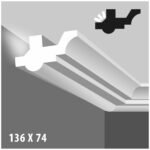 Moldura Funcional LED 74x136 mm EPS Blanco Tira 2 m - Imagen 4