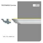 Moldura Funcional LED 74x136 mm EPS Blanco Tira 2 m