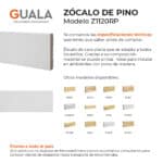 Zócalo de Pino Kflooring Recto Prepintado 94 mm Blanco - Imagen 2