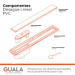 Desagüe Lineal Atrim Río Clasico 45 cm ABS y Acero Inoxidable Sin Acople - Imagen 8