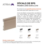 Zócalo de EPS Atrim Extra Line 100 mm PVC Visón Mate - Imagen 4