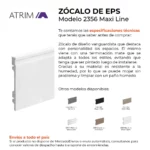 Zócalo de EPS Atrim Maxi Line 150 mm PVC Blanco Mate - Imagen 4