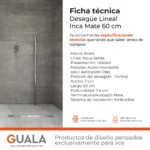 Desagüe Lineal Atrim Aqua Inca 60 cm Acero Inoxidable Mate - Imagen 6