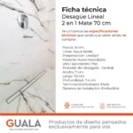 Desagüe Lineal Atrim 2 en 1 Aqua 70 cm Acero Inoxidable Mate - Imagen 7