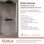 Desagüe Lineal Atrim Aqua Clásico 70 cm Acero Inoxidable Brillante - Imagen 6