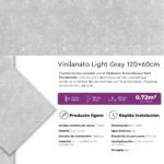Vinilanato Decorativo Autoadhesivo 60x120 Placa de Mármol Light Gray - Imagen 5