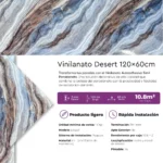 Caja Vinilanato Decorativo Autoadhesivo 60x120 Mármol Desert 10.8 m² - Imagen 5