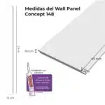 Revestimiento Wall Panel Lifewall Concept 148 MDF Blanco - Imagen 6