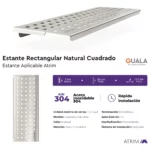 Estante Rectangular Cuadrado Atrim Aplicable Esmerilado 30 cm - Imagen 4