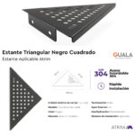 Estante Esquinero Triangular Cuadrado Atrim Aplicable Negro Mate 23 cm - Imagen 4