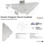 Estante Esquinero Triangular Cuadrado Atrim Embituble Esmerilado 21,5 cm - Imagen 4