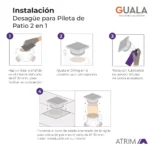 Desagüe para Pileta de Patio Atrim 2 en 1 Acero Inoxidable Mate - Imagen 8