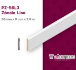 Zócalo Contramarco Curvo Atenneas 5.6 cm MDF Prepintado Blanco 9 mm x 2.6m