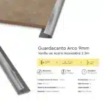 Perfil Guardacanto Arco Frigg Kronos 9mm Varilla de Acero Inoxidable 2.5m - Imagen 4
