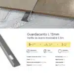 Perfil Guardacanto en L Frigg Kronos 12mm Varilla de Acero Inoxidable 2.5m - Imagen 5