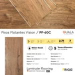 Piso Flotante Frigg Vision Nogal 8 mm HDF Simil Madera Alto Tránsito Click 2.71 m² Caja - Imagen 5