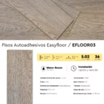 Piso Vinílico Autoadhesivo Easyfloor Kala 1.5 mm LVT Tránsito Residencial Frigg 5.02m² - Imagen 5