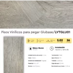Piso Vinílico Pegable Glubase Listón Malayo 2 mm LVT Tránsito Comercial Frigg 5.02m² - Imagen 7