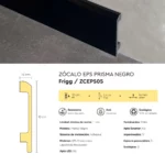 Zócalo Frigg Prisma Negro EPS Antihumedad 10 cm - Imagen 3