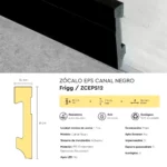 Zócalo Frigg Canal Negro EPS Antihumedad 8 cm - Imagen 4