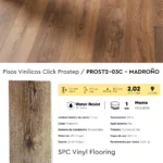 Piso Vinílico Click Frigg Prostep Madroño 5.5 mm SPC Virgen Tránsito Comercial Alto 2.02m² - Imagen 5