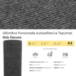 Alfombra Punzonada Autoadhesiva Tapizmat Frigg Gris Oscuro 4.2 m² - Imagen 6