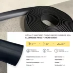 Zócalo Sanitario Curvo Negro Grande CleanBase Frigg 4.5 cm 30m - Imagen 5