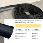Zócalo Sanitario Curvo Negro Grande CleanBase Frigg 4.5 cm 5m - Imagen 5