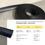 Zócalo Sanitario Curvo Negro Mediano CleanBase Frigg 3.5 cm 5m - Imagen 5