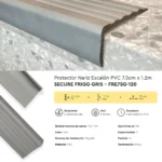 Protector Nariz Escalón Frigg Secure 7.5 cm Perfil de PVC Gris 1.2 m - Imagen 5