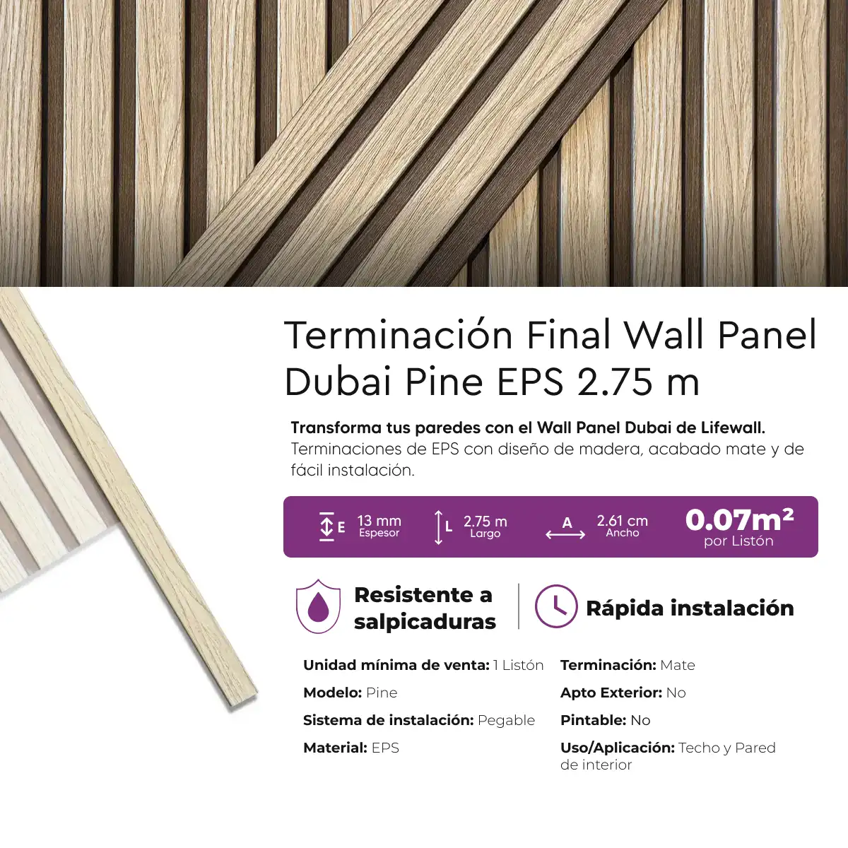 Pine Ficha Técnica - Terminación Final