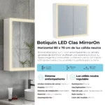 Botiquin para baño con Espejo LED Clas MirrorOn 80x70 cm Luz Cálida - Imagen 8
