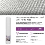 Revestimiento Autoadhesivo Flexible Simil Piedra En Rolllo FlexStone Niza de Frigg 60 x 300 cm - Imagen 8