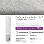 Revestimiento Autoadhesivo Flexible Simil Piedra En Rolllo FlexStone Concreto de Frigg 60 x 300 cm - Imagen 8