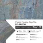 Piedra Flexible Natural 61x122 cm Fuego Piedrafina Pack x10 - Imagen 3